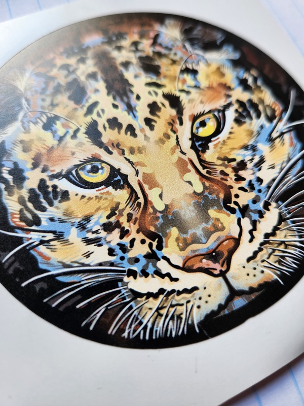 Leopard – Vinyl Sticker - Pond and Garden Plants