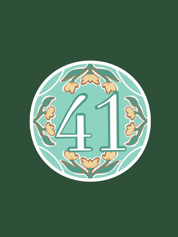 41 – House Number Sticker - Pond and Garden Plants
